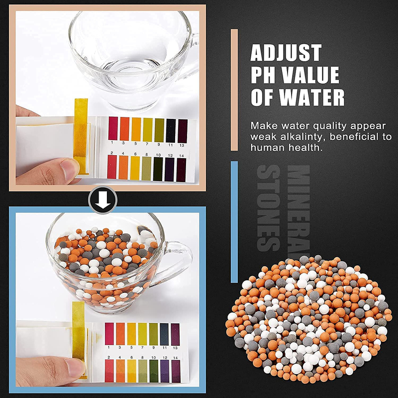 PuriPro Ionoic Mineral Balls Stone for Spa Shower Head, White/Orange/Grey