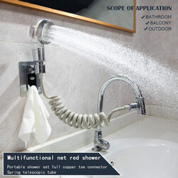 PuriPro 360° Swivel Faucet Spray Head with Ionic Stones Single Function, Silver/Grey