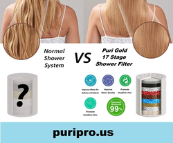 PuriPro Replaceable Shower Filter Cartridge with Several Models & Multi Stages, White