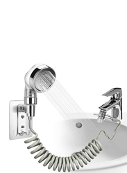 PuriPro 360° Swivel Faucet Spray Head with Ionic Stones Single Function, Silver/Grey