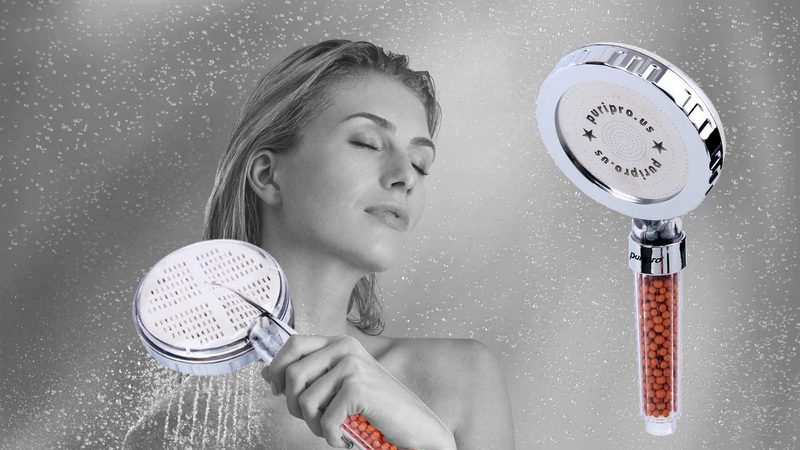PuriPro 120mm Ionic Extra Large Shower Head with Power Water Saver Pressure Booster, Silver/Clear