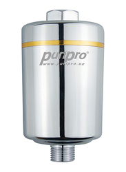 PuriPro Stainless Steel Shower Filter for Dry & Damage Skin, Silver