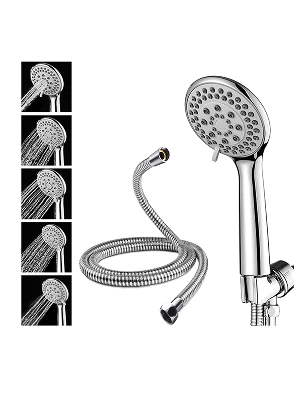 PuriPro Multi Spray Setting Shower Head, Silver