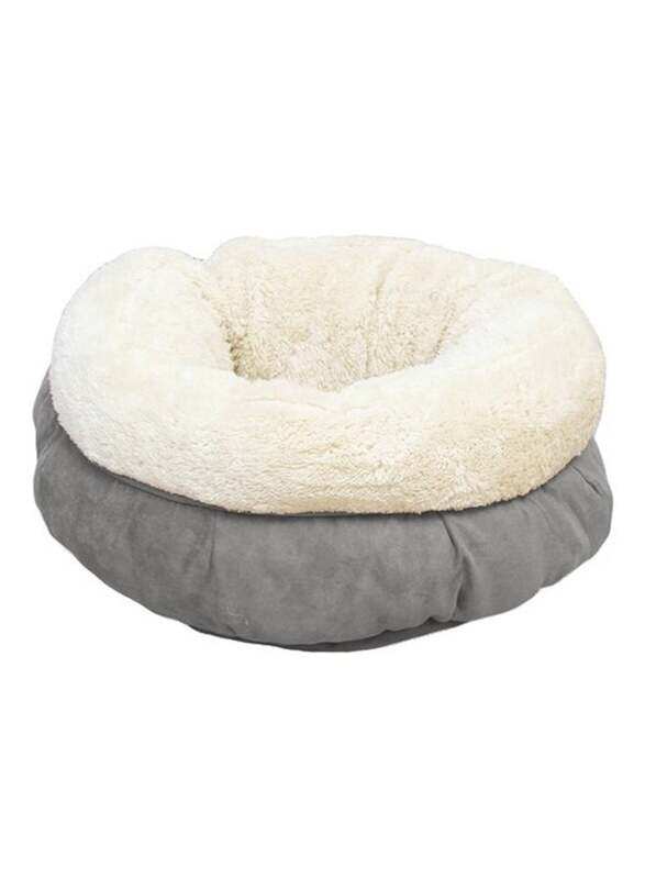 

All For Paws Lambswool Donut Cat Bed Grey
