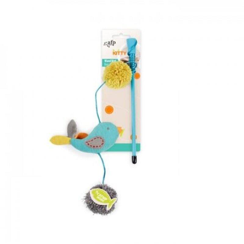 

All For Paws Kitty Wand Bird Turquoise