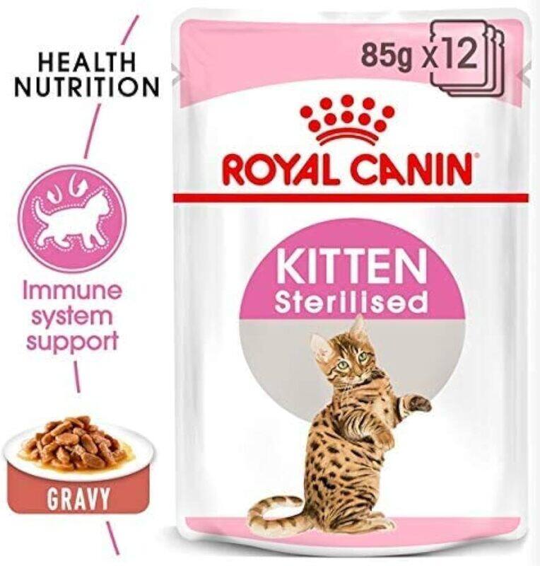 

Royal Canin Feline Health Nutrition Kitten Sterilised Gravy (WET FOOD - Pouches)