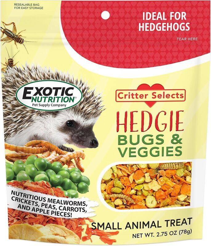 

Exotic Nutrition Critter Selects Hedgie Bugs And Veggie 2.75 oz.