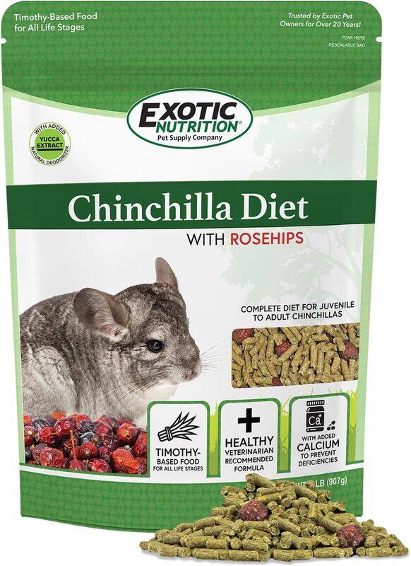 

Exotic Nutrition Chinchilla Diet with Rose Hips 2LB