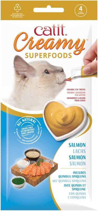 

Catit Creamy Superfood Treats Salmon Recipe with Quinoa Spirulina 12pk