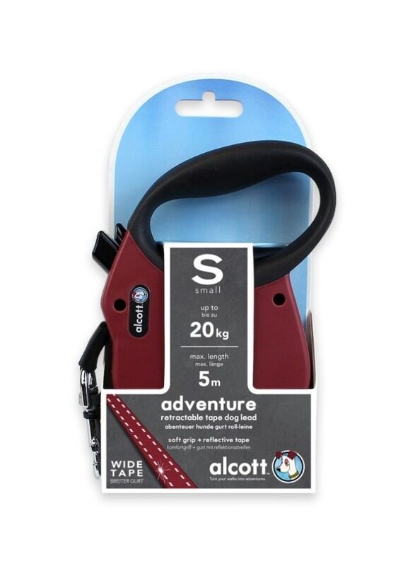 

Alcott Adventure retractable leash 5m Small Red