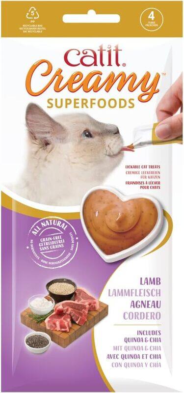 

Catit Creamy Superfood Treats Lamb Recipe with Quinoa Chia 12pk