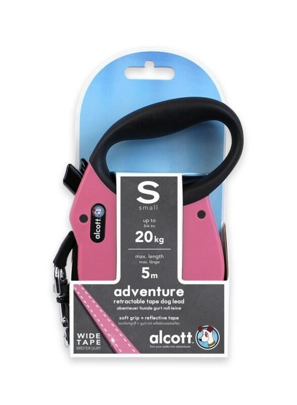 

Alcott Adventure Retractable leash 5m Small Pink