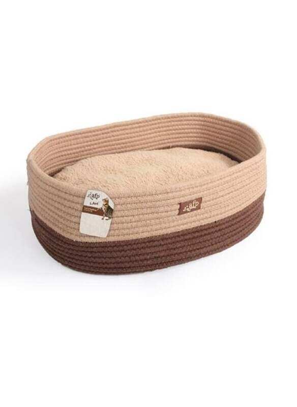 

All For Paws Oval Rope Cat Bed Tan