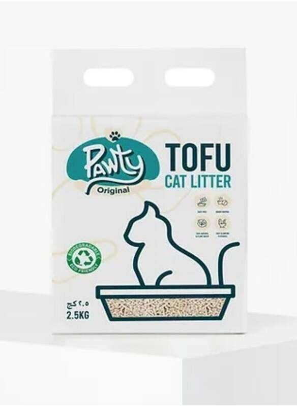 

Pawty Tofu Cat Litter - Eco-Friendly, Natural, and Odor-Controlling Original 2.5kg/6L