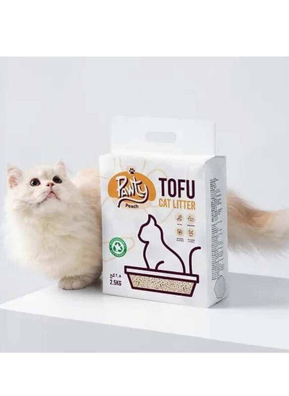 

Pawty Tofu Cat Litter - Eco-Friendly, Natural, and Odor-Controlling Peach 2.5kg/6L