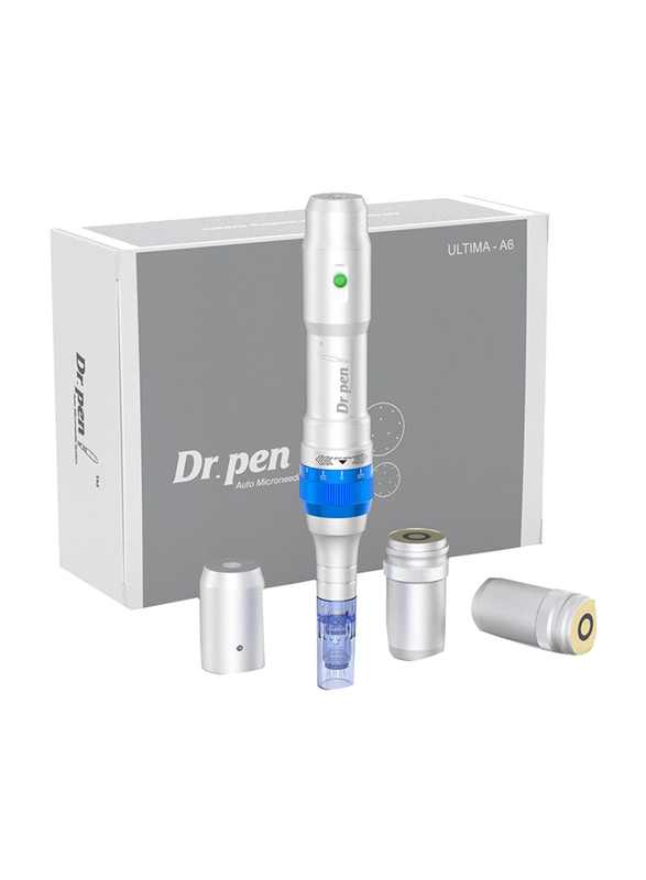 

Dr. Pen Ultima A6 Professional Plus Microneedling Pen, Silver/Blue