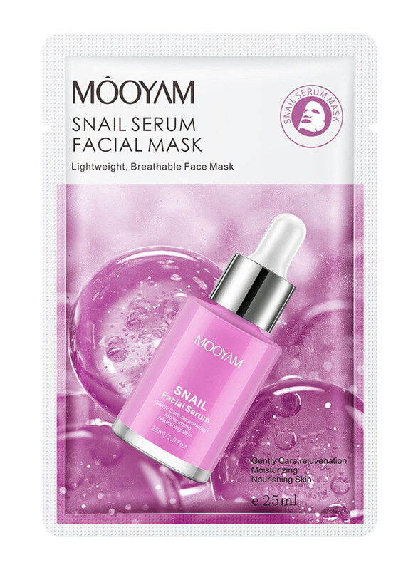 

Mooyam Snail Serum Lightening Breathable Facial Mask, 25ml