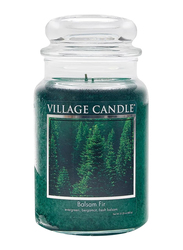 Village Candle Balsam Fir Large Fragranced Apothecary Candle Jar, 21.25oz, Green