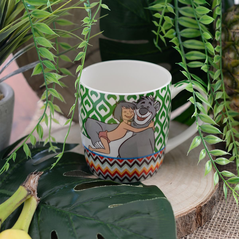 Egan 360ml Bone China Disney Jungle Book Coffee & Tea Mug, 102012, Multicolour