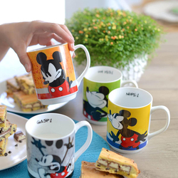 Egan 350ml Porcelain Disney Stackable Mickey I Am Mug, PWM21IAM/1G, Yellow