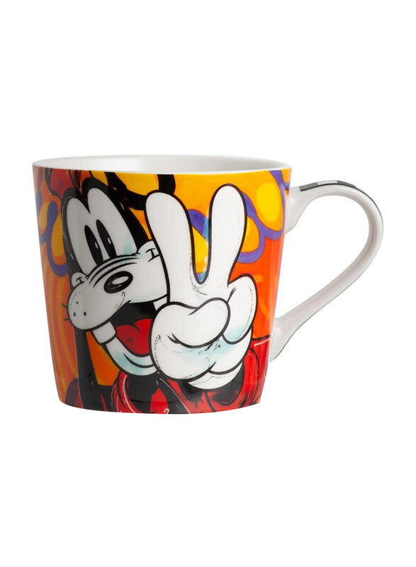 

Egan 430ml Bone China Disney Forever & Ever Goofy Coffee & Tea Mug, 103005, Multicolour