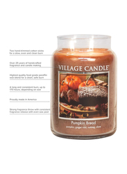 Village Candle Spiced Pumpkin Medium Fragranced Candle Jar, 16oz, Orange