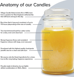 Village Candle Maple Butter Medium Fragranced Apothecary Candle Jar, 11oz, Yellow