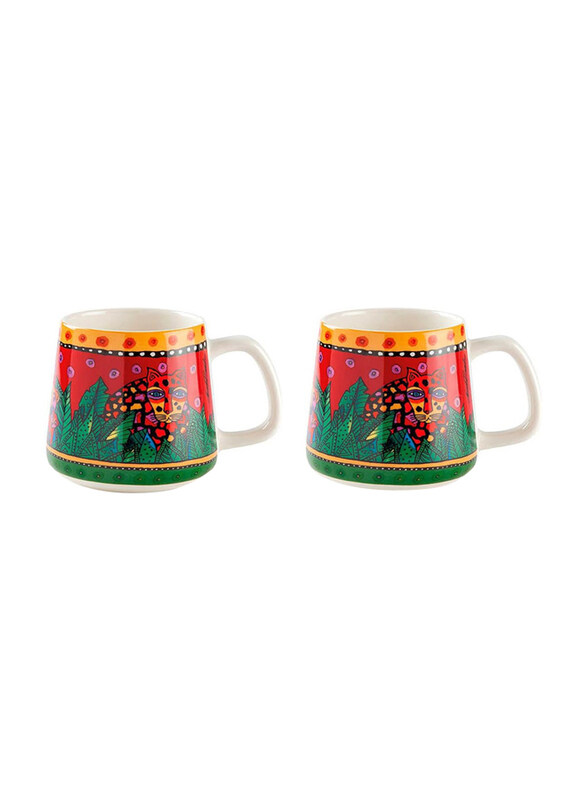 

Egan 360ml 2-Piece Set Porcelain Laurel Burch Jungle Mug, PLB21J/2S, Multicolour