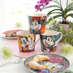 Egan 430ml Bone China Mickey Forever & Ever Disney Mug, 103001, Multicolour