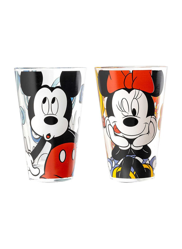 

Egan 310ml 2-Piece Set Glass Disney Forever & Ever Mickey & Minnie Glass, 103037, Multicolour