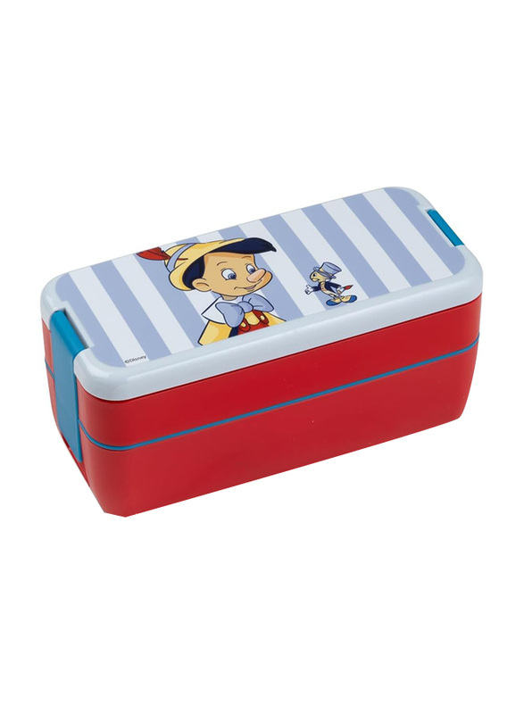 Egan Pinocchio Disney Tales Lunch Box, 18 x 8cm, 750ml, Red/Blue