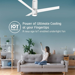 Orient 48-Inch Aeroslim Electric BLDC Motor Smart Ceiling Fan with IOT, Remote & Underlight, White