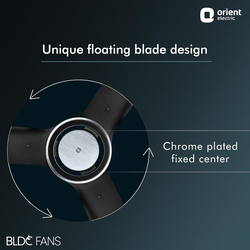 Orient 48-Inch I-Float Electric BLDC Motor Smart Ceiling Fan with IOT & Remote, Cosmos Black