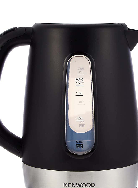 Kenwood 1.7L Cordless Electric Kettle with Auto Shut-Off, 2200W, ZJP01.A0BK, Black/Silver