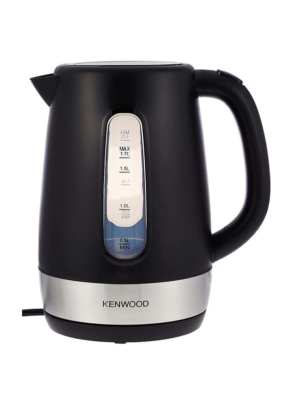 Kenwood 1.7L Cordless Electric Kettle with Auto Shut-Off, 2200W, ZJP01.A0BK, Black/Silver