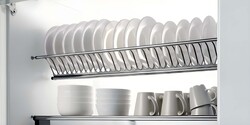 Eurocliq Stainless Steel Cabinet Mount Dish Rack, Chrome