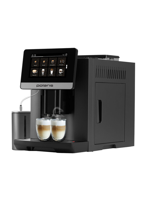 

Polaris 1.8Ltr WIFI IQ HOME Wi-Fi Remote Control Italian 20-bar Pump PROFI-CREAM Milk Frothing System Smart Coffee Machine, PACM 2080, Black