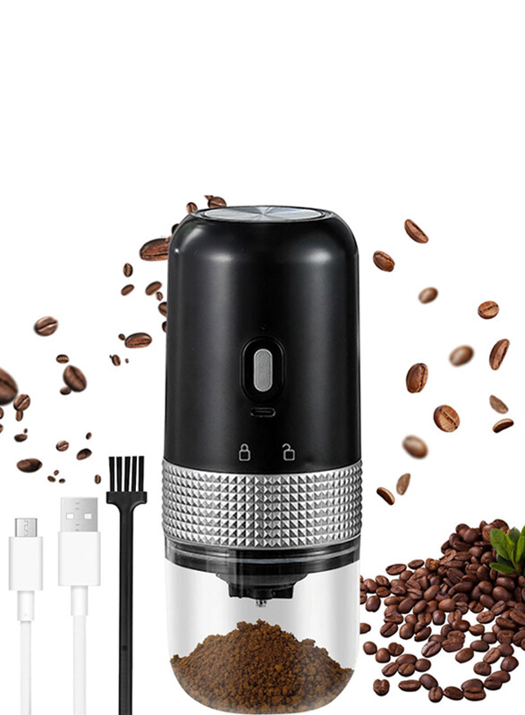 

Hibrew Electric Automatic Conical Coffee Grinder with Coffee Spoon, Black
