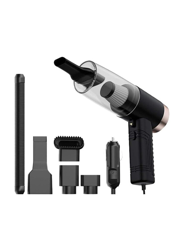 

Generic 120W High-Power Handheld Wireless Portable USB Rechargeable 2-in-1 Car Vacuum Cleaner, Black