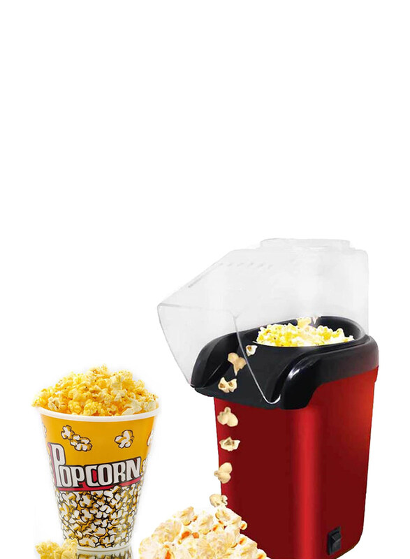 

Generic Hot Air Retro Popcorn Maker with Removable Lid, 1200W, Red