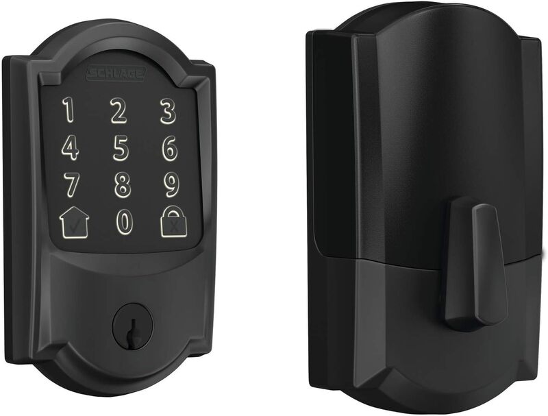 Schlage BE489WBCAM622 Encode Smart Wi-Fi Deadbolt with Camelot Trim in - Matte Black