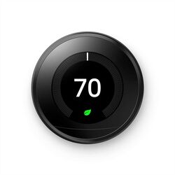 Google Nest 3rd Gen T3016US Smart Learning Thermostat - Carbon Black