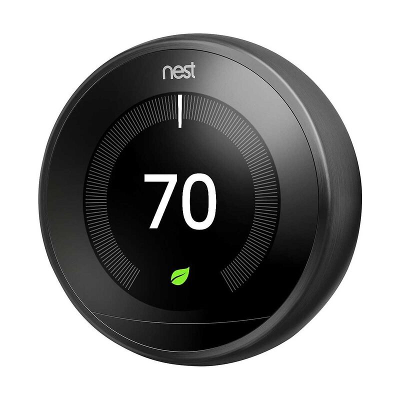 Google Nest 3rd Gen T3016US Smart Learning Thermostat - Carbon Black