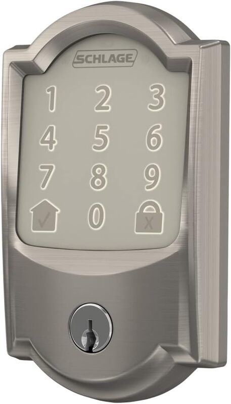 Schlage BE489WBVCAM619 Encode Grade 1  Metal Wi-Fi Deadbolt 3 L in. - Satin Nickel