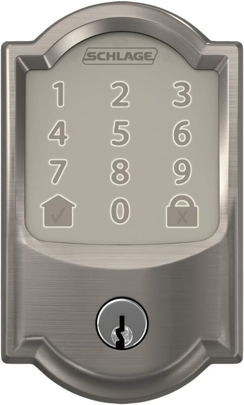 Schlage BE489WBVCAM619 Encode Grade 1  Metal Wi-Fi Deadbolt 3 L in. - Satin Nickel