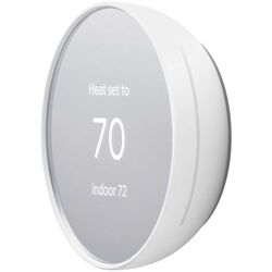 Google Nest Thermostat 4th Gen GA01334 Smart Programmable Wi-Fi Thermostat - Snow