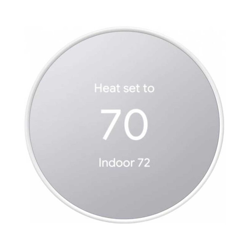 Google Nest Thermostat 4th Gen GA01334 Smart Programmable Wi-Fi Thermostat - Snow