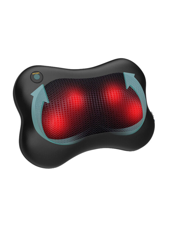 

Zyllion Shiatsu Back & Neck 3D Kneading Deep Tissue Massage Pillow with Heat, Black