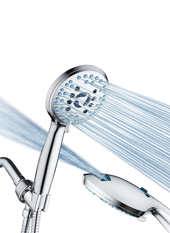 Hotel Spa AquaCare High Pressure 8-mode Handheld Shower Head, Silver