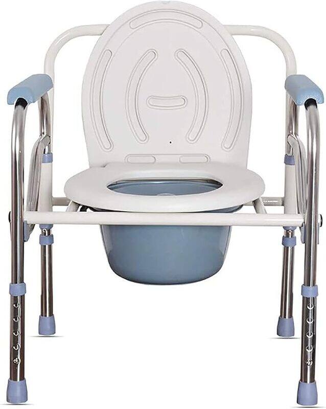 

Eydhen Folding Commode Chair, Portable Height adjustment 3n1 Bedside Commode